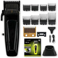 Compatible With BRDCLIP BRD-106 Professional Men's Hair Clipper 7500RPM DLC Blade Hair Trimmer with Base Charger Heavy-Duty Hair Cutting Machine(Black blade set)