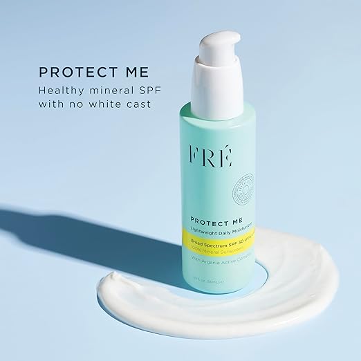Mineral Face Sunscreen with Non-Nano Zinc Oxide SPF 50 PROTECT ME by FRE Skincare - Reef Safe Water-Resistant No White Cast Facial Moisturizing Cream - Non-Comedogenic &amp Ophthalmologist Tested