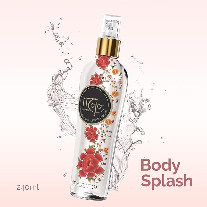 Maja Bath and Shower Gel that Protects and Softens Skin with Essential Flower Extract Body Mist to Refresh and Hydrate 13.5 and 8.1 Oz