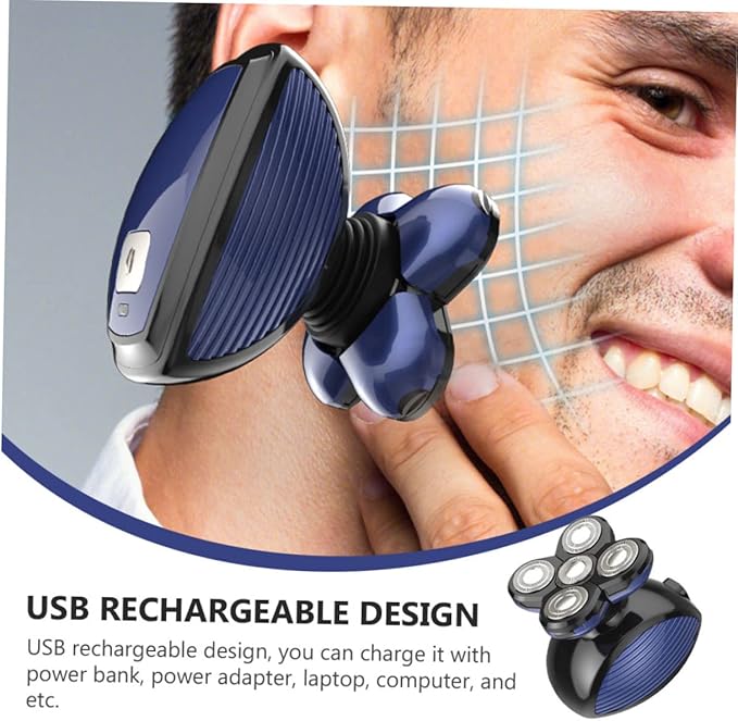 Beard Clippers USB Rechargeable Hair Removal Machine for Men Compact Electric Trimmer with Nose Hair Removal Function Lightweight and Durable Design for Travel and Home Use