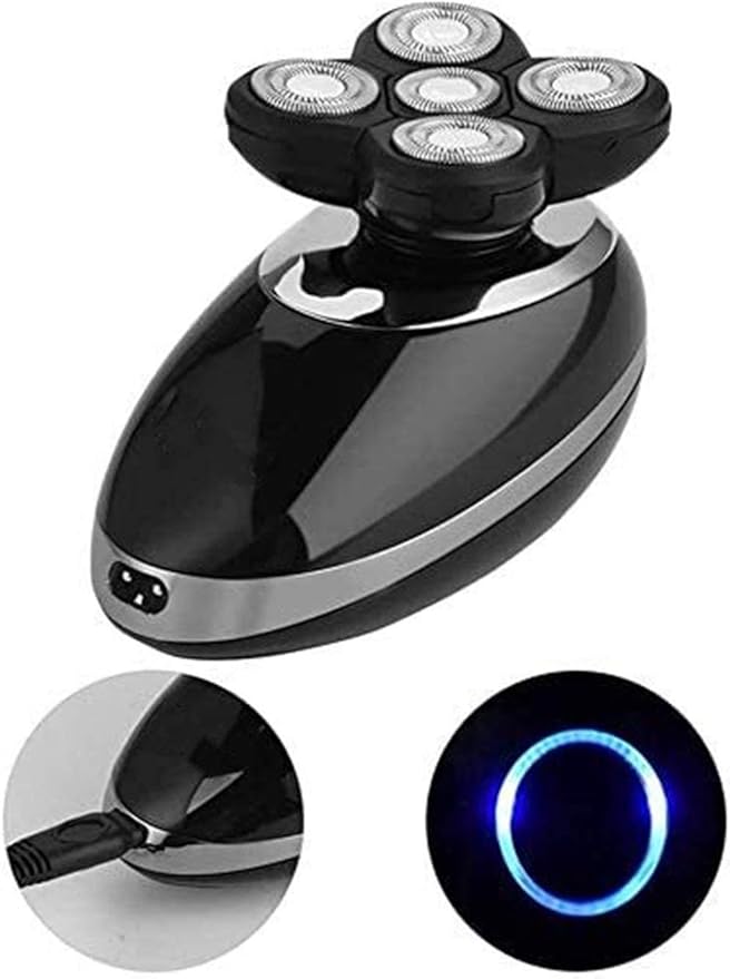 Electric Razor for MenWet and Dry Rechargeable Mens Rotary Shaver Three in One Electric Shaver Beard Hair Clipper Nose Hair Trimmer Cutting Head 5D Floating Wireless Rechar