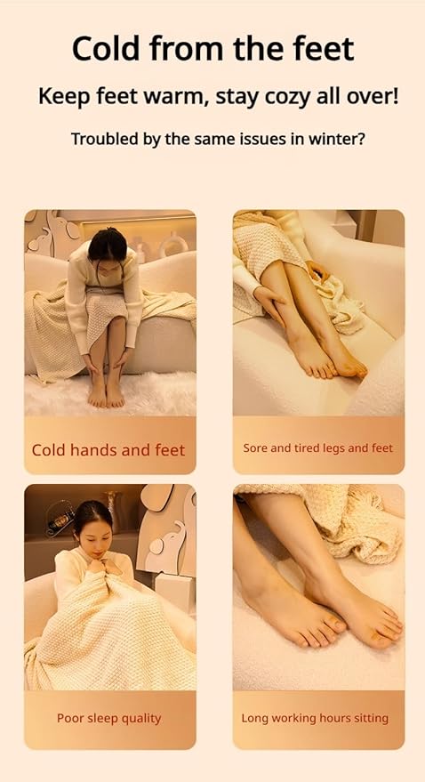 Heated Foot Massager 4D Massage Shiatsu Foot HeaterFeet Massage Machine for Pain Relief 15min Intelligent TimerGift for Mom and Dad