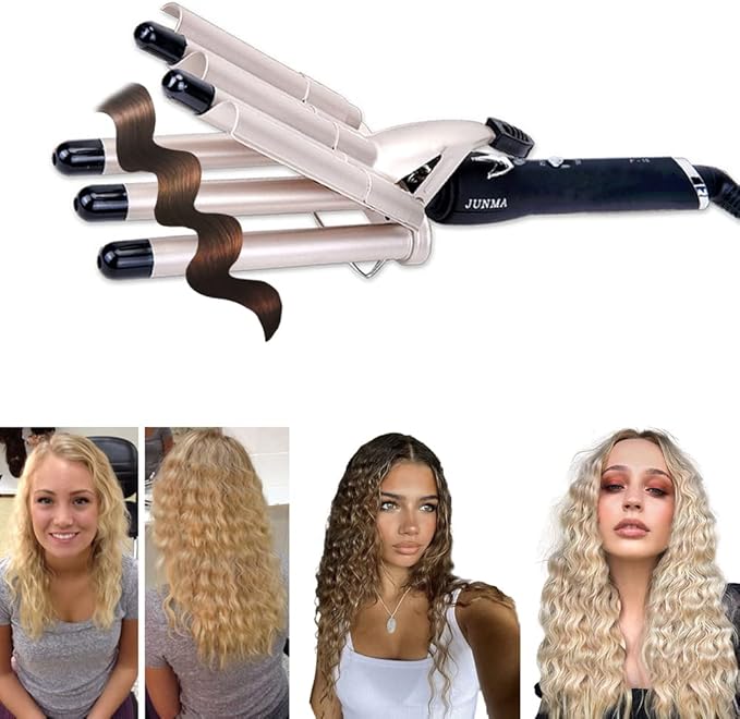 Hair Curling Iron Waver 5 Barrel Hair Crimping Iron Curling Wand 0.6 Inch Wave Curler Ceramic Hair Styling Tool
