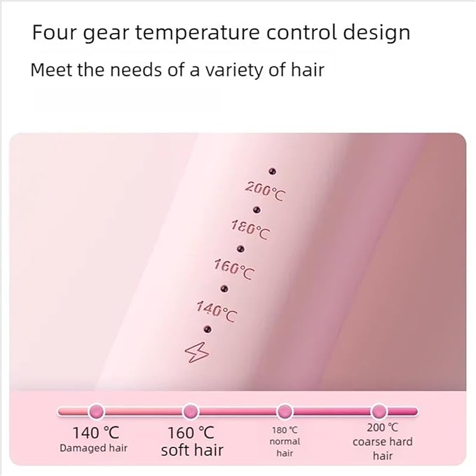 Automatic Curling Iron 32mm Rotating Long Hair(PinkAU)