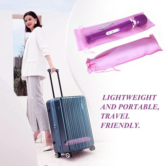 YEVIOR Cordless Personal Electric Massager with 10 Powerful Pulse Settings Rechargeable Handheld Back Massager for Deep Muscles Pain Relief (Purple)