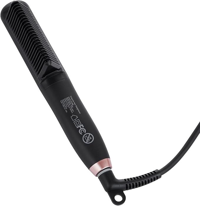 RubyLite Hair Straightener PTC Ceramic Heating 33W Compact Travel Size Black | RUBY VIBE CO
