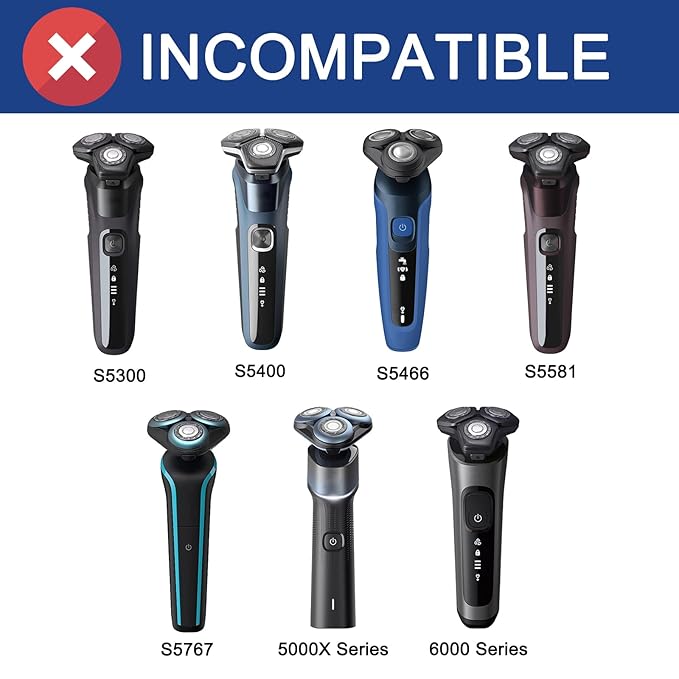 SH50 Replacement Heads For 5000 Shavers S5160 S5210 S5205 and S5370 3-pc Pack