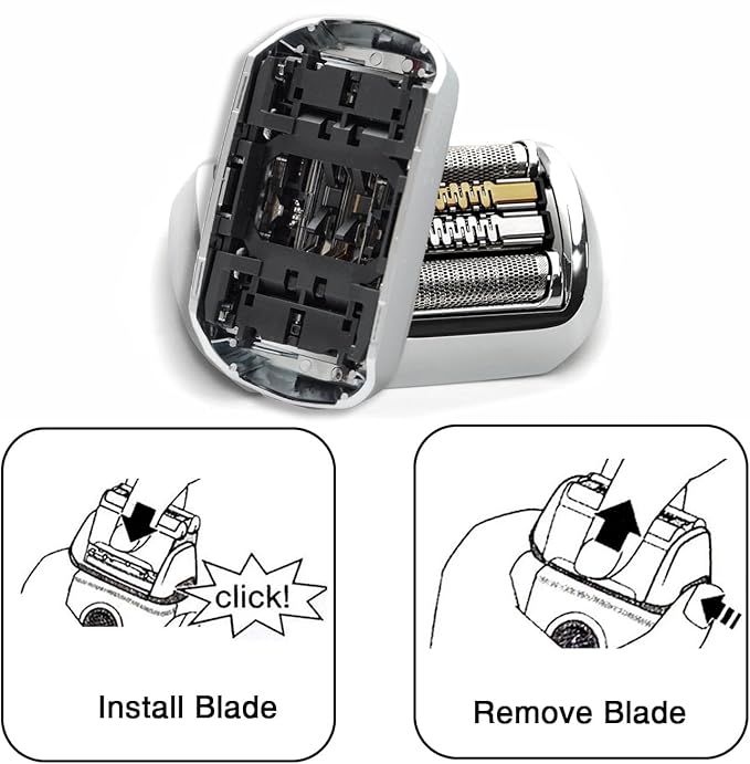 92S Series 9 Replacement Heads Compatible with Braun S9 Razor Replacement Head 92S Blades for Braun s9 Foil &amp Cutter Replacement Head 9290cc 9291cc 9370cc 9293s 9385cc 9390cc 9330s 9296cc