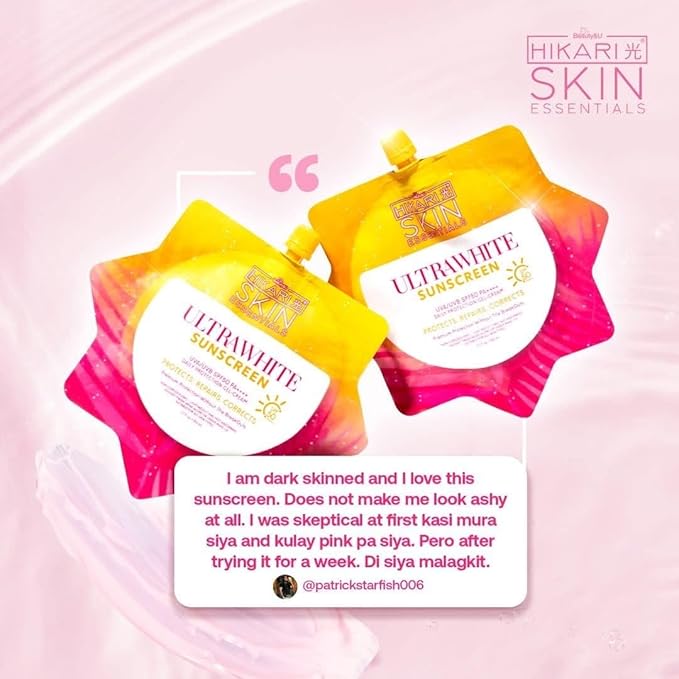 HikariSkinEssentials Ultrafresh and Sun Perfect Sunscreen Set SPF 50 PA+++ Daily Protection Gel-Cream Tinted Formula