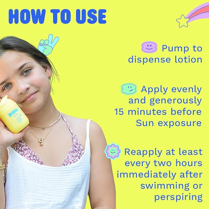 Pipa Sun-Sational 100% Mineral Daily Sunscreen SPF 30 50 ml | Liquid Everyday Face Lotion with Zinc Oxide | Unscented &amp Gentle for Sensitive Skin | Kids &amp Tweens Skin Care Easter Basket Stuff