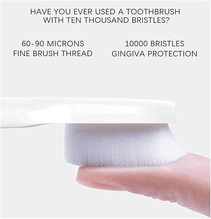 2/4PCS Ultra-fine Soft Toothbrush Brush Heads Compatibility for Phili Sonic HX3/HX6/HX9 for 6780 3014(4PCS White)