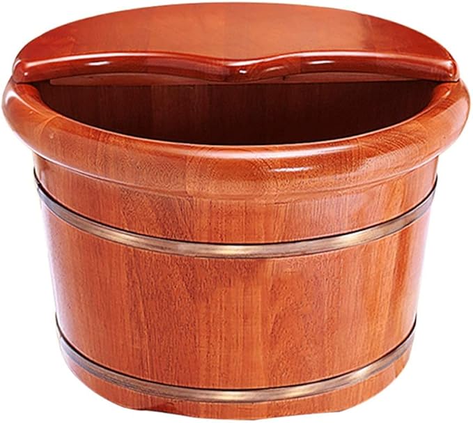 Katzowen Foot Massager Spa Foot Tub Household Foot Bath Wooden Foot Basin Foot Tub Household Pedicure Basin Foot Massage Basin41*26 * 33cm