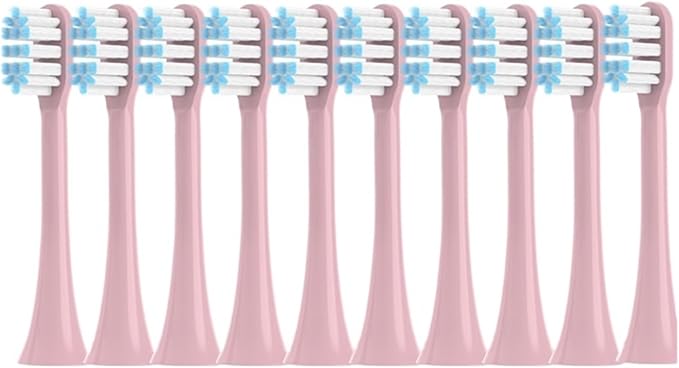 10PCS Replacement Toothbrushes HeadCompatible for SOOCAS X3/X3 Pro/X1/V1/V2/D3/X3U/X5(10Pink)