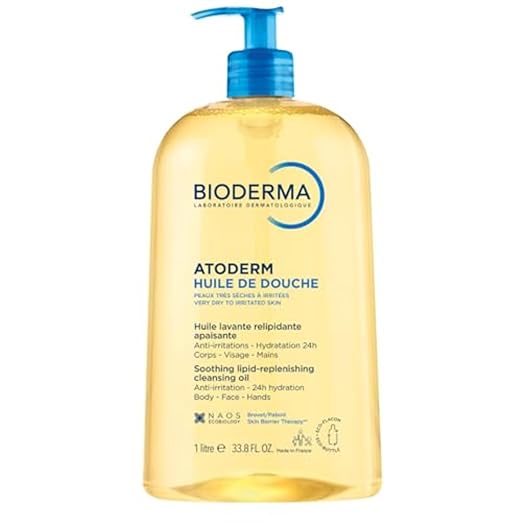 Bioderma Atoderm Shower Oil Cleansing Oil For Face &amp Body Nourishing Cleansing Oil For Dry to Atopic Sensitive Skin For Softer &amp Smooth Skin For Your Whole Family
