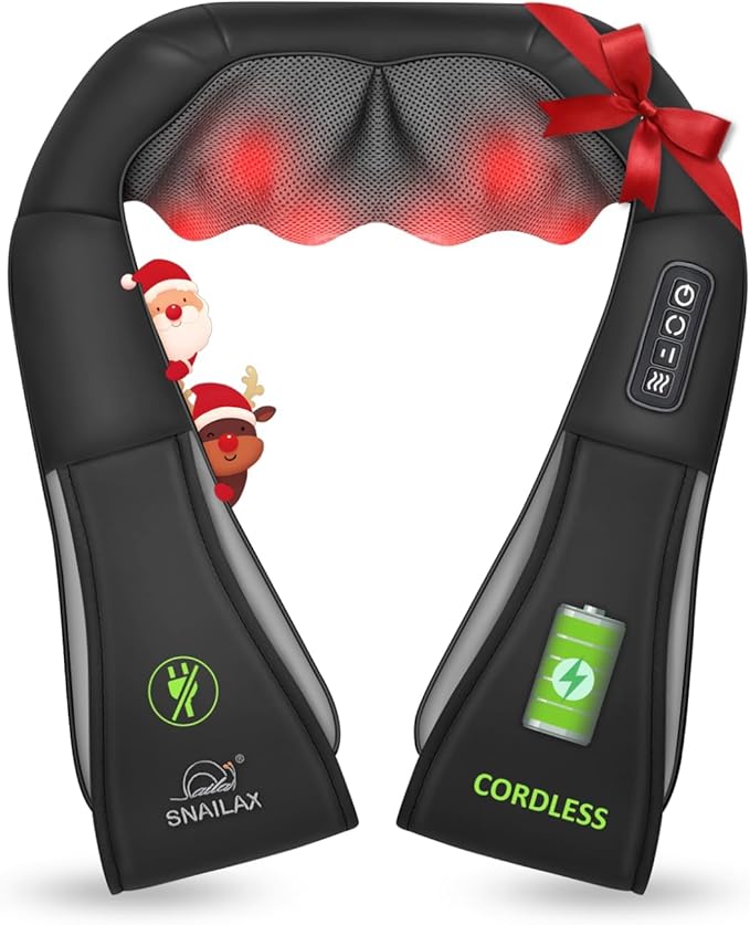 Snailax Cordless Neck Massager and Hand Massager