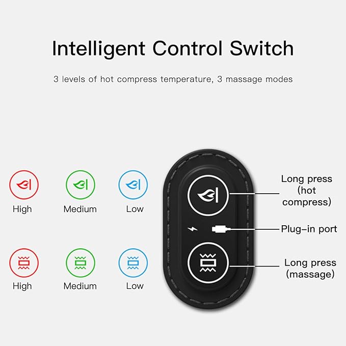 Massager Pillow for Neck Multi-Function Shoulder and Neck Massager Heat + Vibration Massage Two-in-one Three-Speed Temperature Control Vibration Slow Bounce Memory Foam