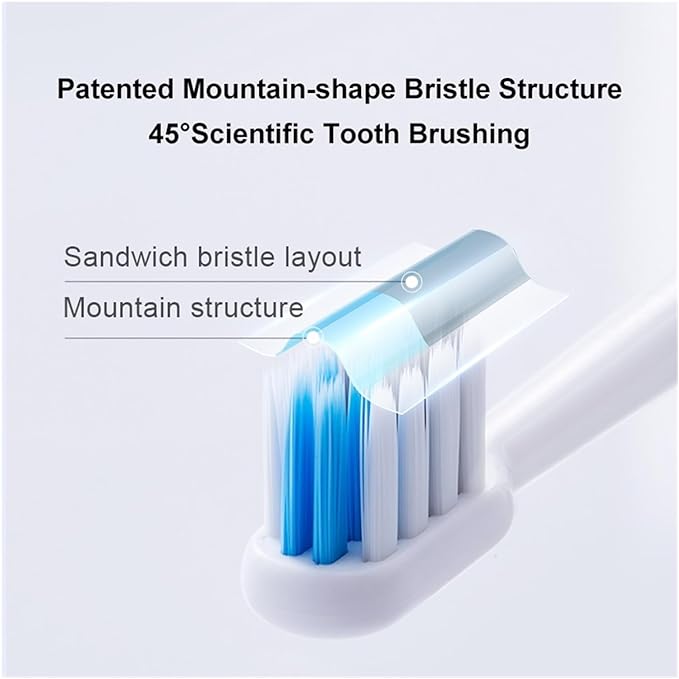 4pcs Brush Heads Compatible for Toothbrush Cleaning Version Bristle Nozzles(Cleaning 4pcs)