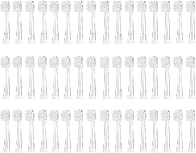 Replacement Toothbrush Heads Compatible for Seago SG902/SG602 Electric 0-3 Years Toddler Kids Oral Care Soft T Bristl(48 Big Heads)