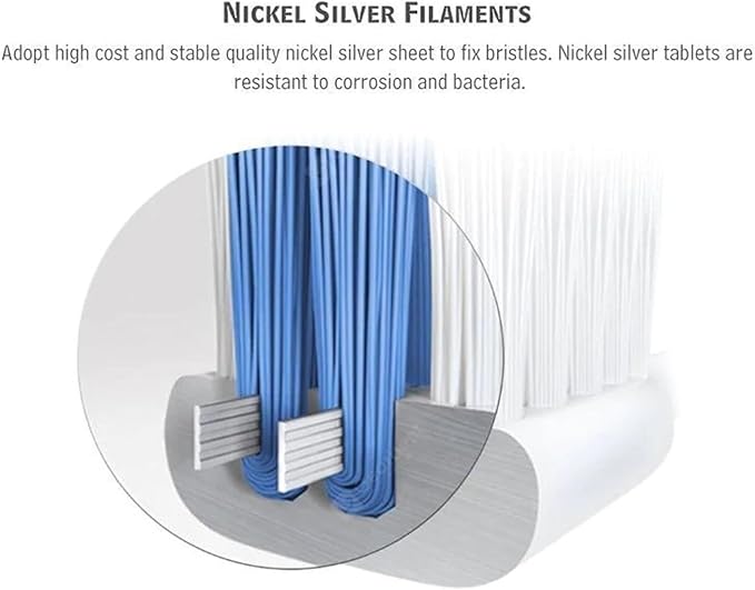 Compatible for C1 Electric Toothbrush Replancement Brush Heads Sensitive Cleanning Sonic Tooth Head Bristle Nozzles(1boxes Sensitive Typ)