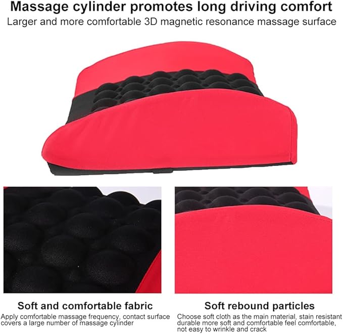 Electric Vibration Car Massager Waist Pillow Back Lumbar Supporting Cushion Seat Essential Accessories