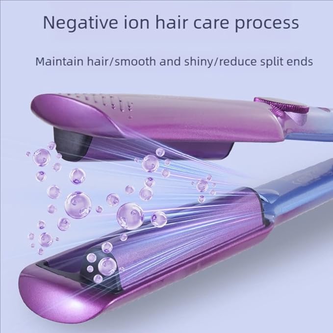 Multi-Level Temperature-Controlled Beauty Power Generation Splint Household Wave Big curl Negative ion Curling Iron