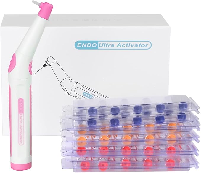 Sonic Irrigator Activator with 60 Tips USB Recharged Battery Pink