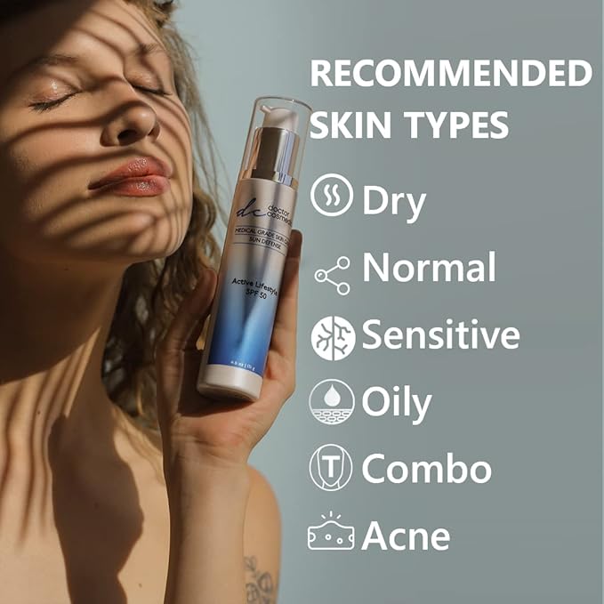 Water-Resistant Active Lifestyle Sunscreen SPF 50 | Oil-Free Sunscreen with Zinc Oxide Beeswax Dimethicone &amp Vitamin E | SPF for Children &amp Adults | Daily SPF 50 | 4.6 Oz / 131 g