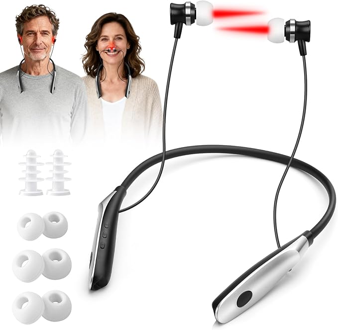 Upgraded 2-in-1 Red Light Wellness Device for Nose &amp Ear – 650nm LED Wearable with Red Light TherapyAuto Timer Supports RechargeableEar ComfortDaily Care