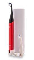 Jetpik JP300 Modern Sonic Rechargeable Toothbrush for Adults - 5 Brushing modes Premium Aluminum Body Waterproof USB induction charging Portable Travel Case Included RED color