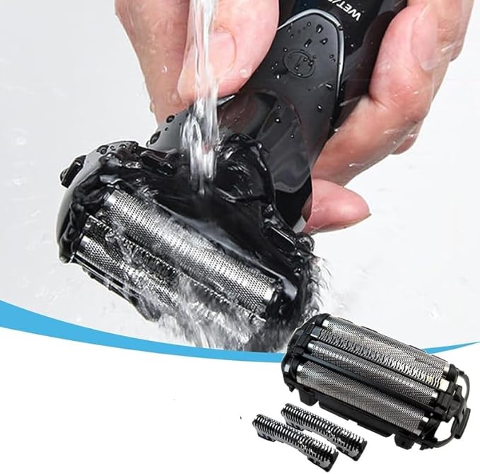 Upgrade Quality Wet/Dry Electric Shaver &amp Trimmer Set for Men WES9025PC Electric Razor Replacement Inner Blade &amp Outer Foil Set for Panasonic ARC4 4-Blade Shaver ES-LA63AA ES-LA63-S