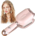 32mm Hair Waving Iron 2 Barrels Hair Wave Curling Iron with Four Temperature Control Ceramic Hair Curler Crimper Pink