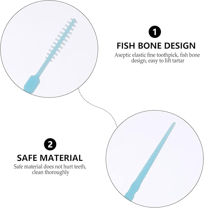 Healifty 3180pcs Portable Dental Floss Picks Brush Double Stick Interdental Toothpicks for Easy Cleaning Pack