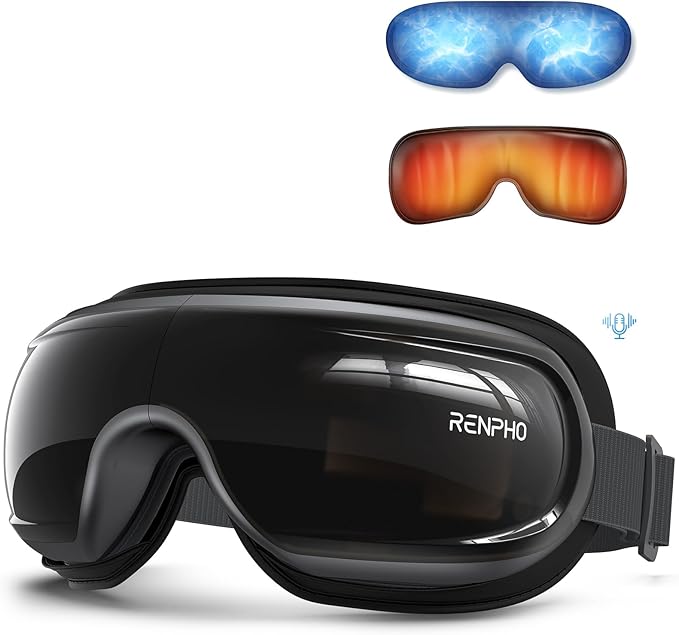 RENPHO Eyeris 3 Eye Massager with Heat and Cooling Voice Control FSA Eligible HSA Mothers Day Birthday Gifts for Women Men Him Her Migraine Relief Eye Mask for Migraines Eye Care Reduce Dry Eyes
