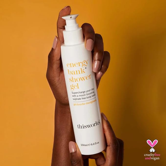THISWORKS Energy Bank Shower Gel: Supercharge Energy Clean &amp Hydrate Skin 250ml | 8.4 fl. oz