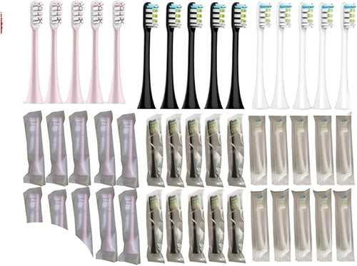 10pcs Replacement Toothbrush Head Compatible for Xiaomi Soocas Electric Sonic Individual Packing Soft Bristle Brush(10PCS White)