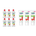 Tom's of Maine Children's Anticavity Fluoride Rinse Mouthwash Silly Strawberry 6-Pack + Natural Children's Fluoride Toothpaste Silly Strawberry 3-Pack