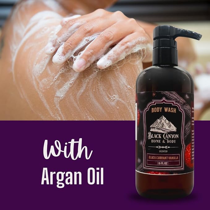 Black Canyon Black Currant Vanilla Scented Body Wash 16 Oz (2 Pack)