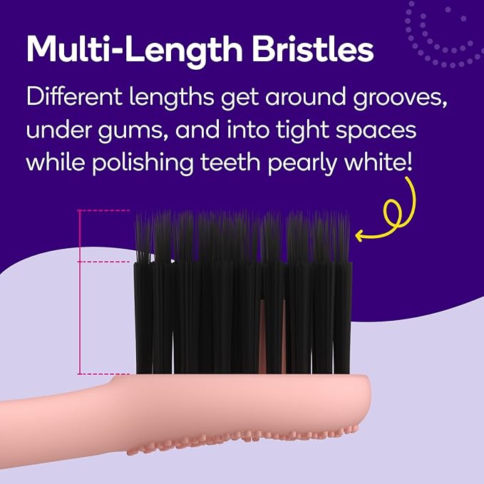 BURST Pro Sonic Electric Toothbrush Genuine Replacement Heads (Rose Gold/3 Pack) | Soft Bristles for Deep Clean Stain &amp Plaque Removal