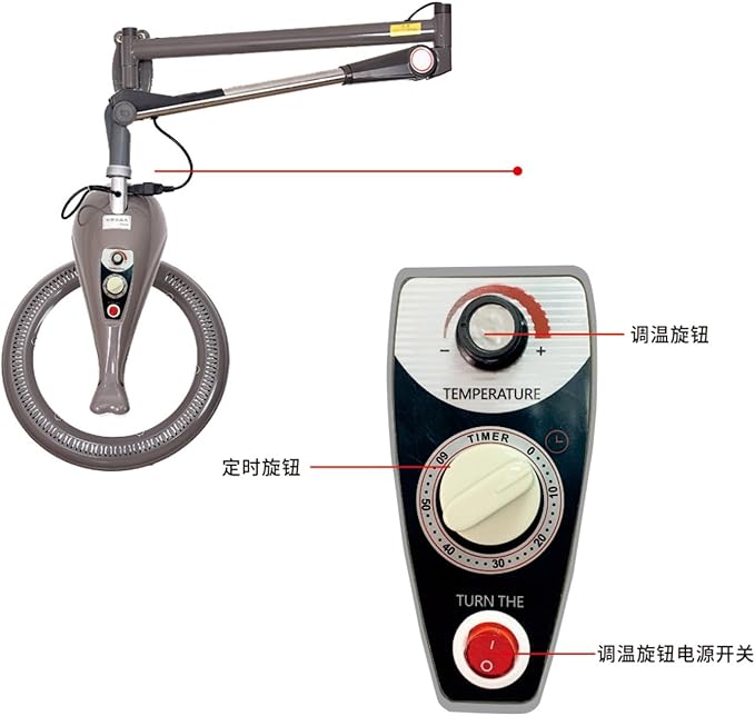950W Wall-Mounted Professional Hair Dryer Speeds Up Drying Time Multi Functional Hair Styling Coloring Perm Quick Drying Temperature Control Hair Care 360 ° Rotating Liftable Hair Salon