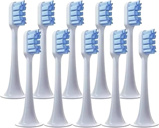10pcs Replacement Toothbrush Heads Compatible for T300 T500 T700 Teeth Brush(10 Blue-Standard)