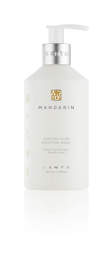 Zents Hand &amp Body Wash &amp Luminous Cashmere Body Oil Set (Mandarin Fragrance) | Hydrating Cleanser with Organic Shea Butter &amp Aloe | With Vitamin E &amp Organic Coconut Oil | 10 fl oz &amp