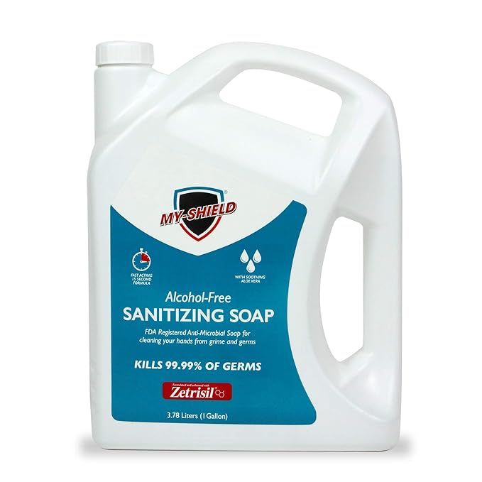 Sanitizing Soap - 1 Gallon Alcohol-Free Formulated with Zetrisil. FDA Registered