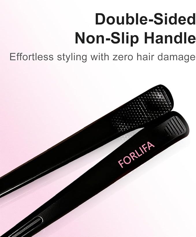 0.6-Inch Pencil Flat Hair Straightener with 2 PCS Professional Hair Clips for Salon &amp Home Use with 360° Cool AirBlow Curling Iron for Short Hair Professional Hot Tools Hair Styling Iron
