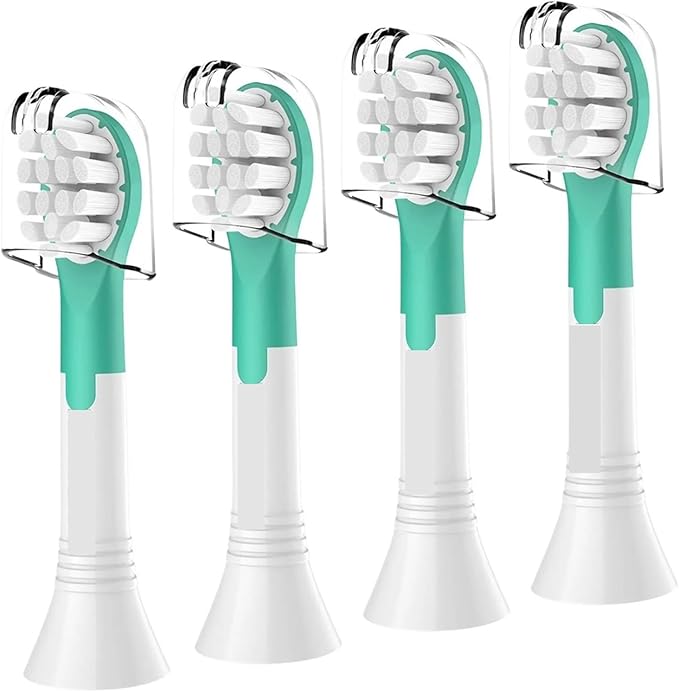 Set of 4 Replacement Toothbrush Heads Compatible for with HX6042 HX6032 HX6311 HX6312 and Other Electric toothbrushes
