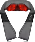 Nekteck Shiatsu Neck Massager with Heat for Pain Relief Deep Tissue 2026 Upgraded 3D Back Shoulder Kneading Massage Pillow Body Muscle Relaxation Tool Gifts for Him Her Mom Dad Gray (NOT Cordless)
