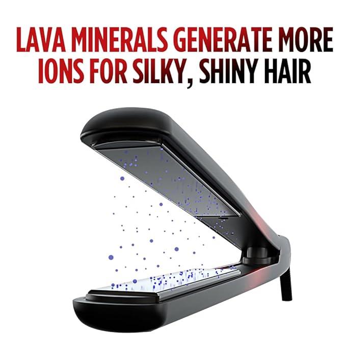 CHI Original Lava Ceramic Flat Iron Hair Straightener Bundle with 8.5 FL Oz Smoothing Styling Cream