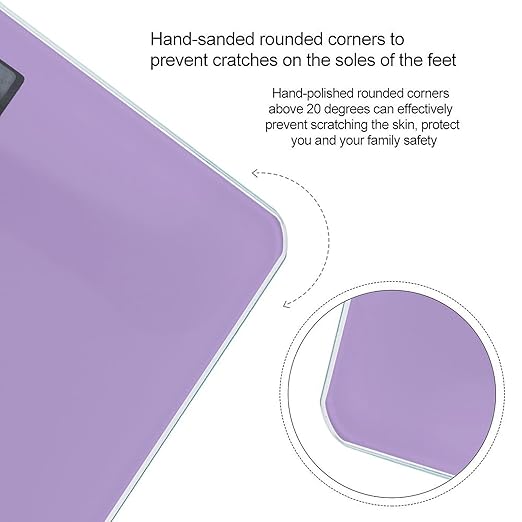 Automatic Switch Digital Bathroom Weighing Scale Smart Scale for Body Weight Purple