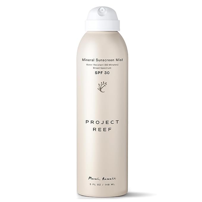 Project Reef SPF 30 Mineral Sunscreen Spray – Non-Aerosol Reef-Safe Zinc Sunblock with Natural Ingredients for All Skin Types