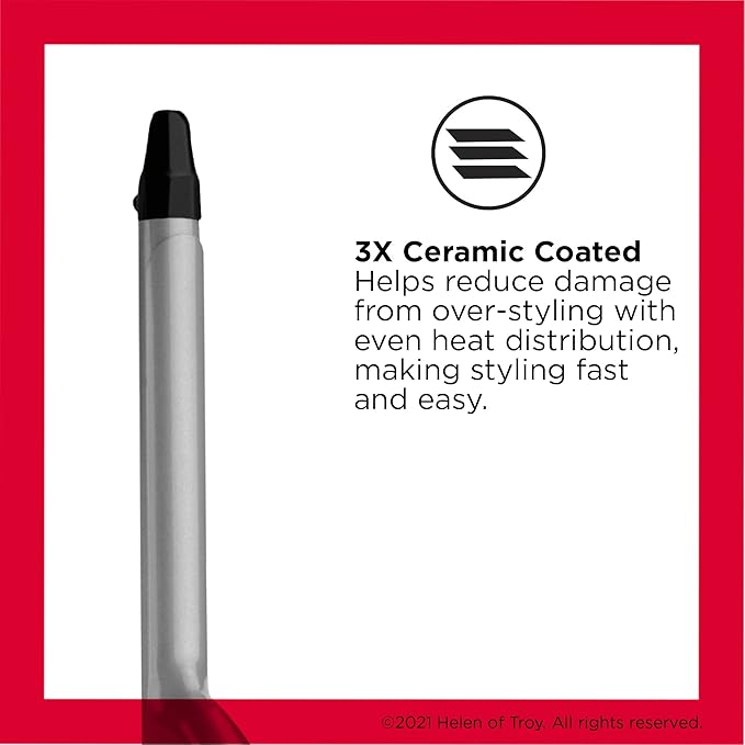Revlon Perfect Heat Triple Ceramic Curling Iron Bundle with 1/2 Inch and 3/4 Inch Barrels for Silky Smooth Curls