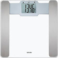 Taylor Digital Body Composition Bathroom Scale – 11.8 Tempered Glass Platform 400 lb Capacity Weight Monitor with Athlete Mode 6 User Recognition &amp Body Analysis Features (Clear)
